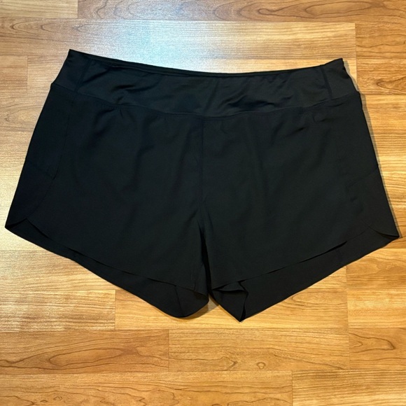Eddie Bauer Pants - Eddie Bauer Women's Black Athletic Shorts XL Elastic Waist Back Zipper Pocket